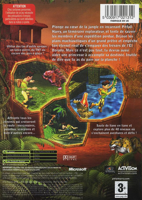 Pitfall : L'expédition Perdue - Dos