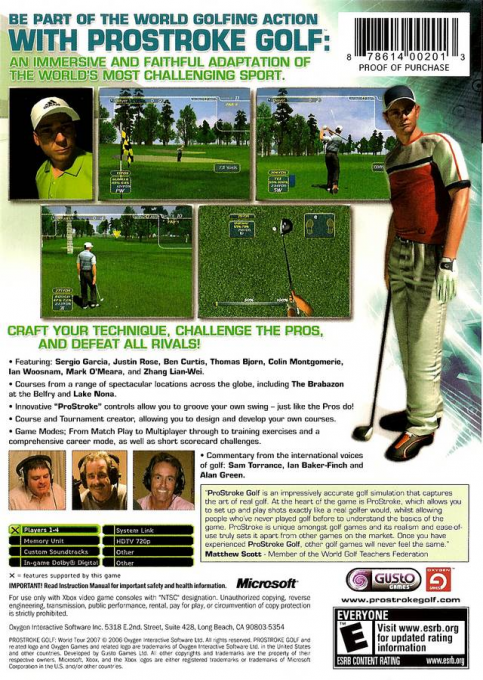 ProStroke Golf : World Tour 2007 - Dos