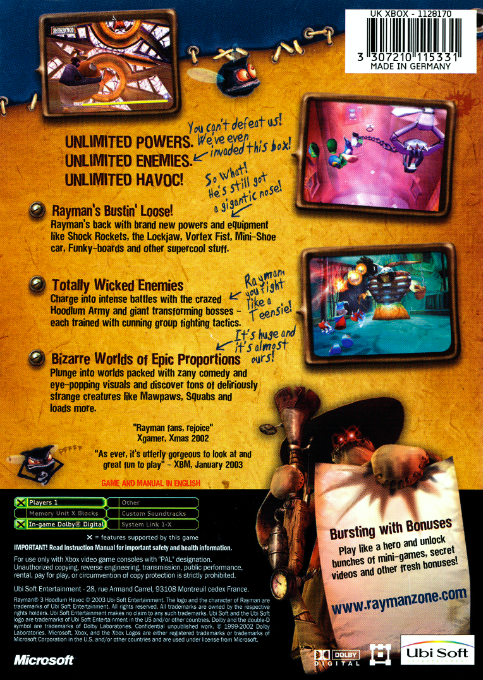 Rayman 3 : Hoodlum Havoc - Dos