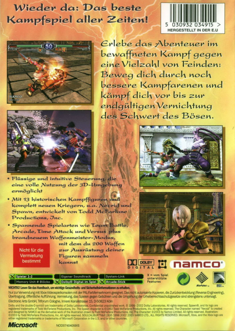 SoulCalibur II - Dos