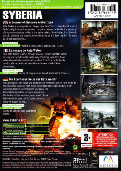 Syberia - Dos
