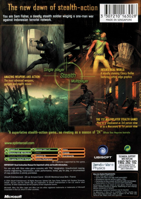 Tom Clancy's Splinter Cell : Pandora Tomorrow dos