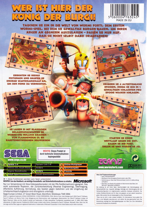 Worms Forts : Etat De Siège dos