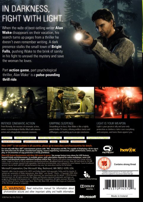 Alan Wake's American Nightmare dos