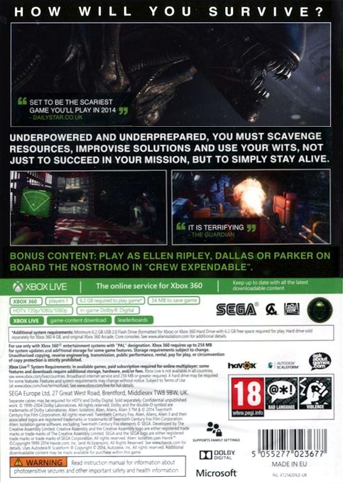 Alien - Isolation dos