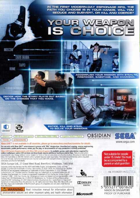 Alpha Protocol dos
