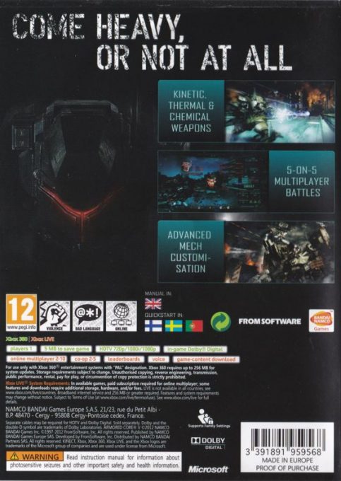 Armored Core V dos
