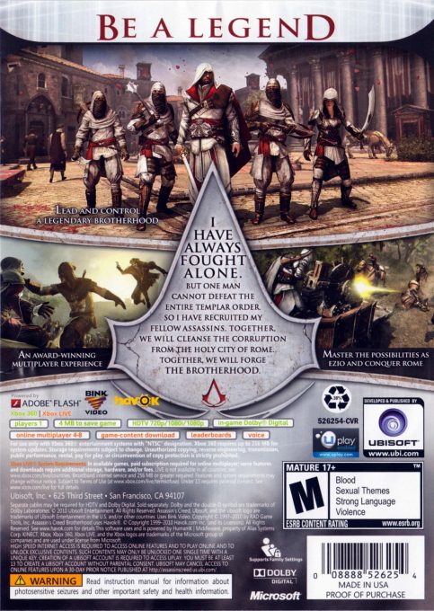 Assassin's Creed Brotherhood dos