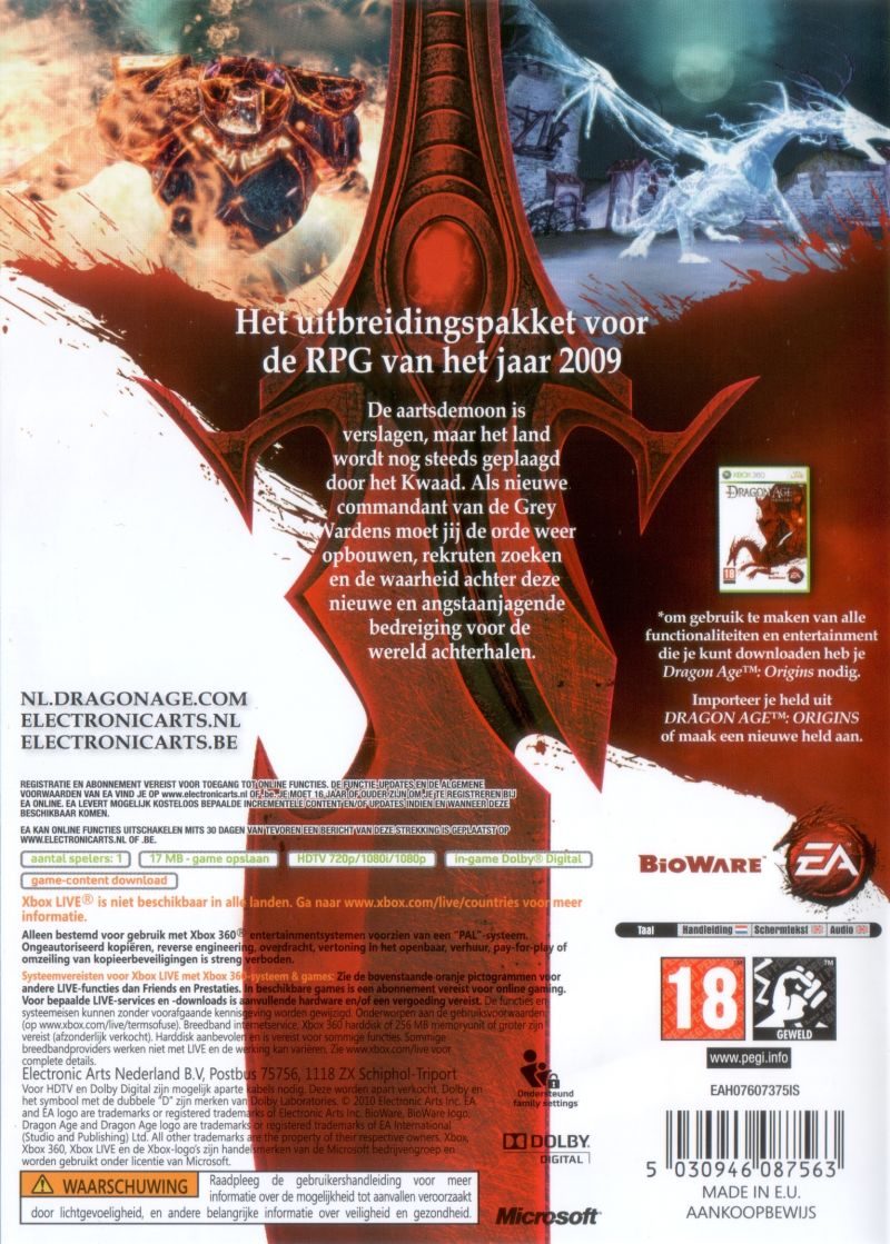 Dragon Age : Origins - Awakening dos