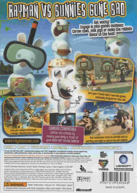 Rayman Contre Les Lapins Crétins - Dos
