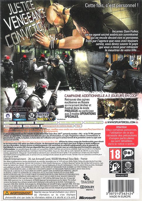 Splinter Cell Conviction - Dos