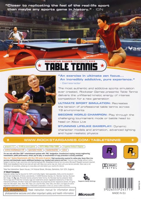 Table Tennis - Dos