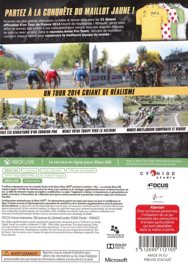 Le Tour de France - Season 2014 dos