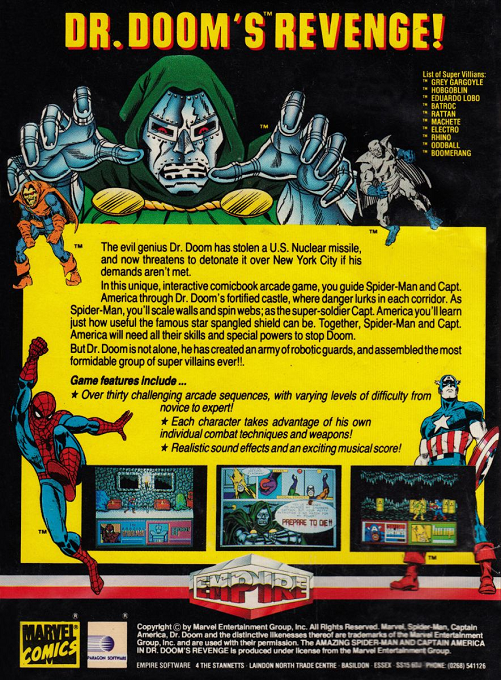 The Amazing Spider-man And Captain America In Dr. Doom's Revenge! dos