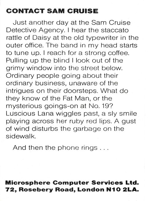 Contact Sam Cruise dos