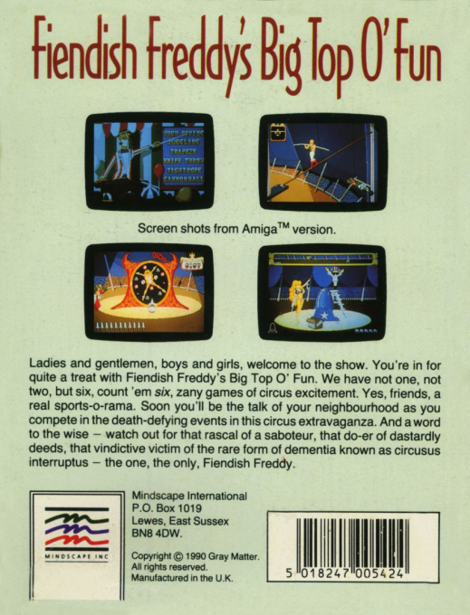 Fiendish Freddy's Big Top O' Fun dos