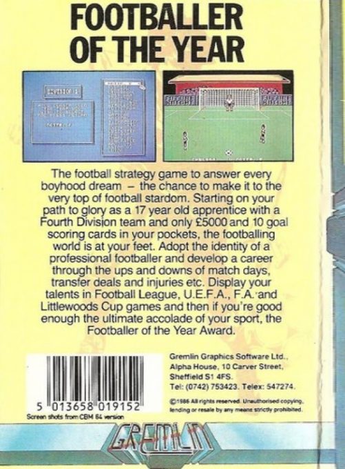 Footballer Of The Year dos