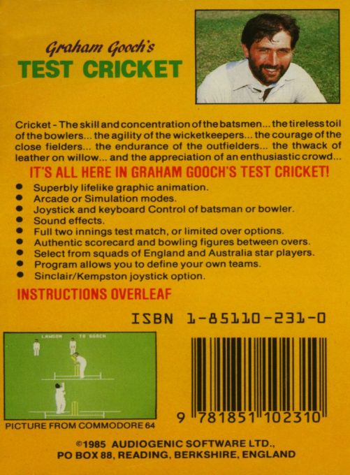 Graham Gooch's Test Cricket dos